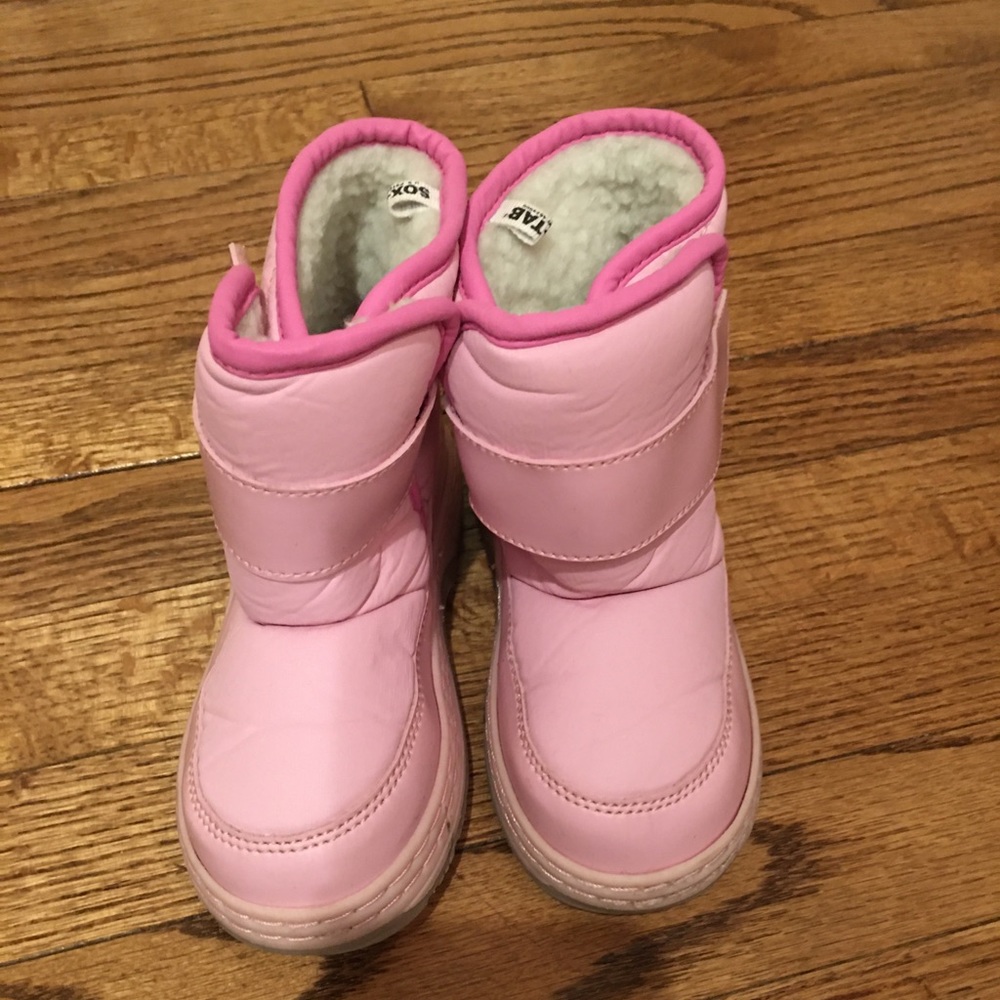 Circo pink velcro snow boots (size 10)